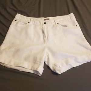 J Jill white linen shorts]